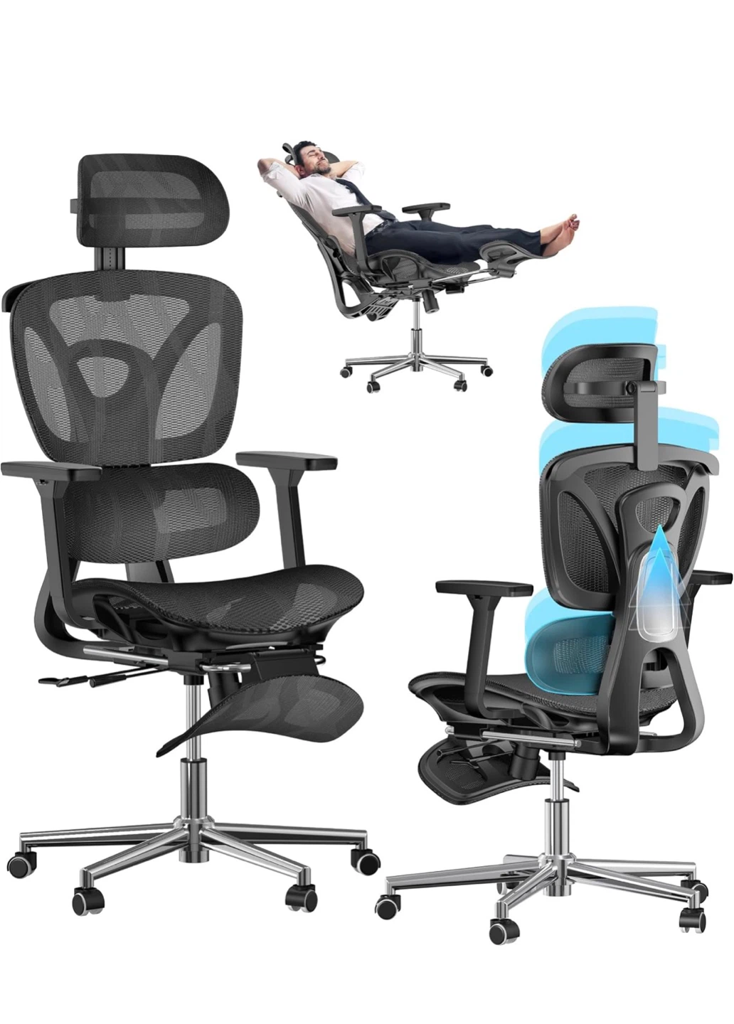 Office Chair with Foot Rest