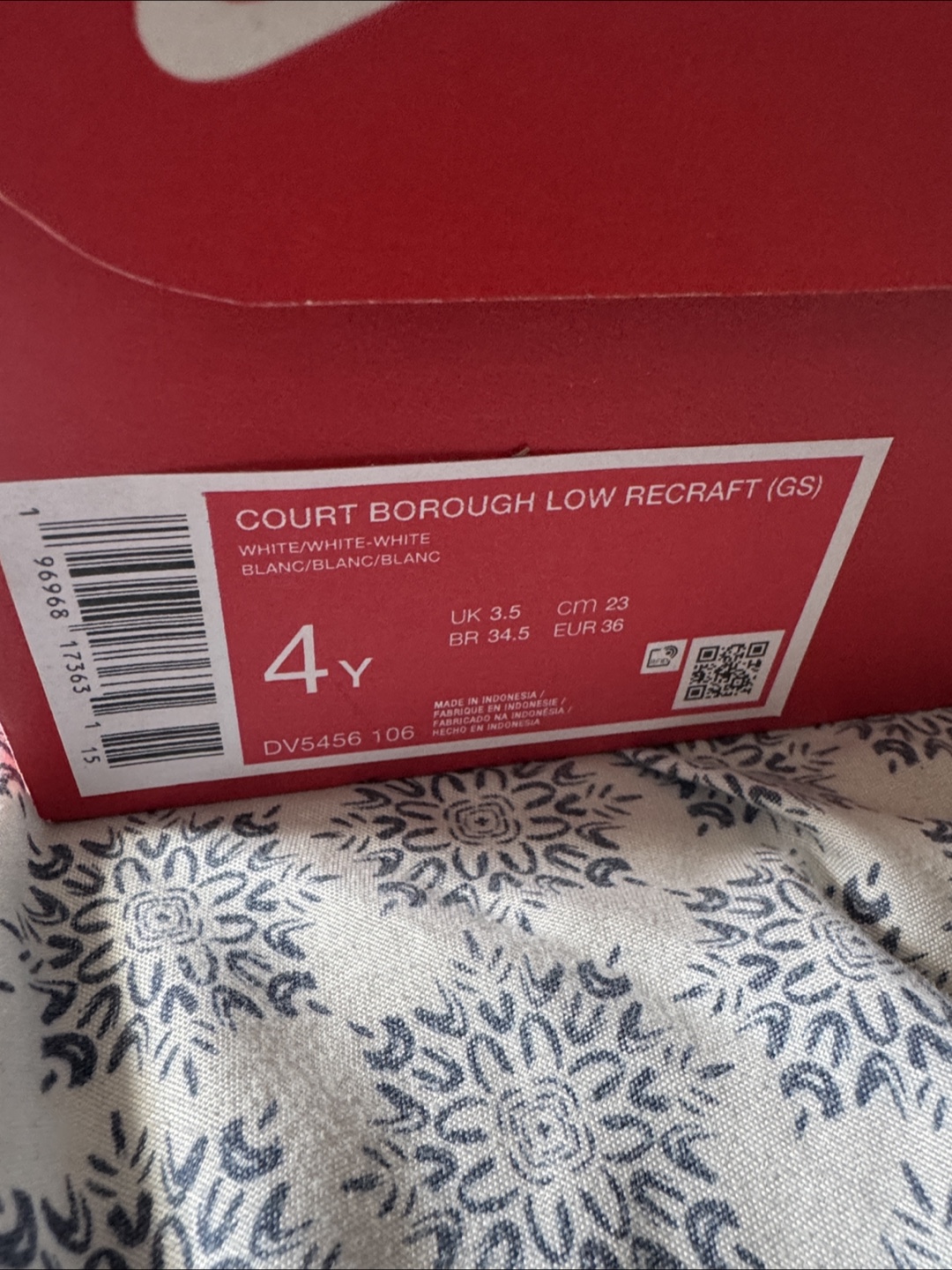 Nike Court Borough Low Recraft GS White Sneakers - photo 2