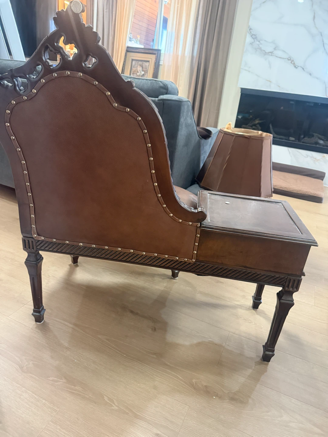 Vintage Style Gossip Bench Chair