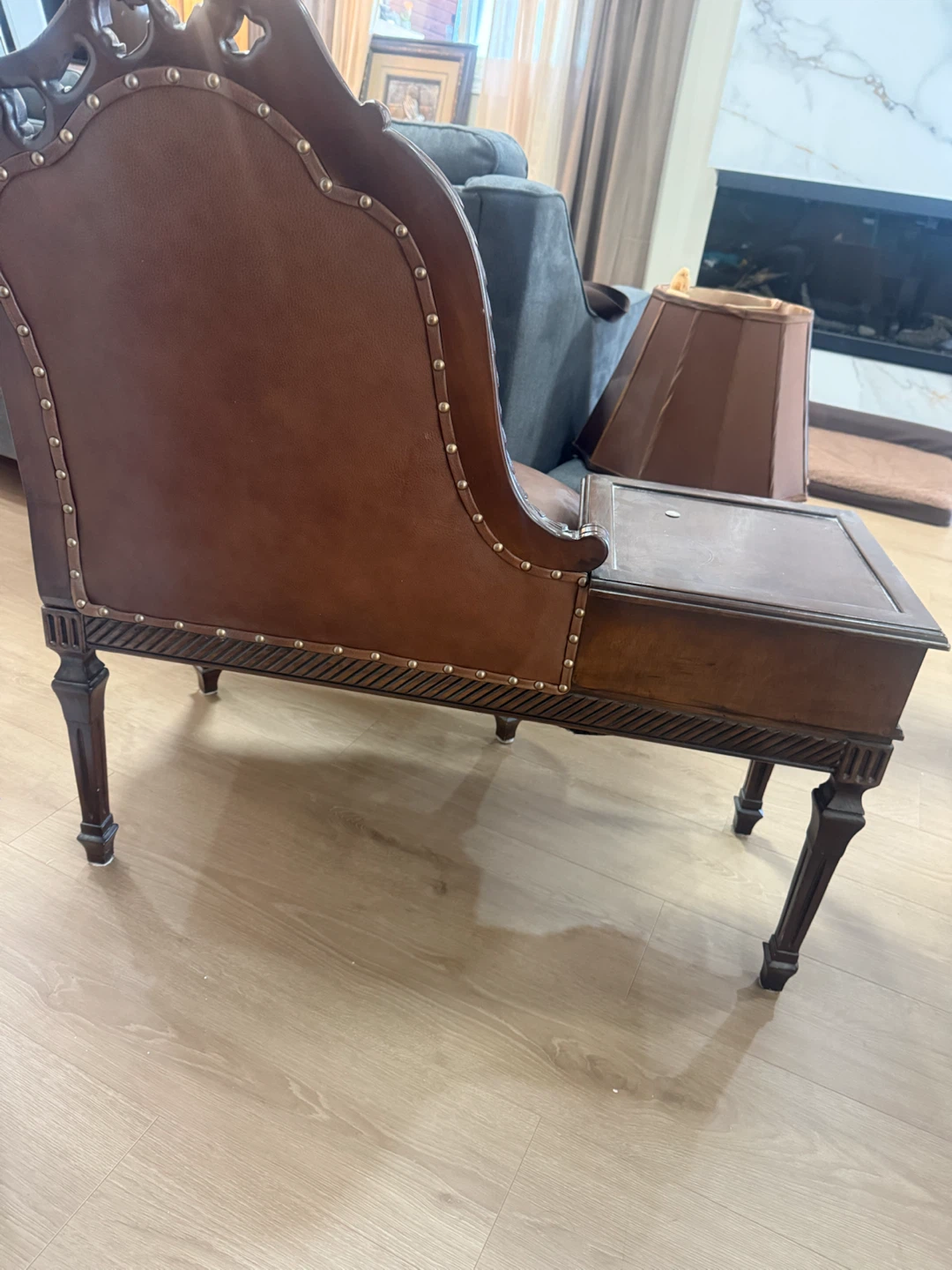Vintage Style Gossip Bench Chair - photo 2