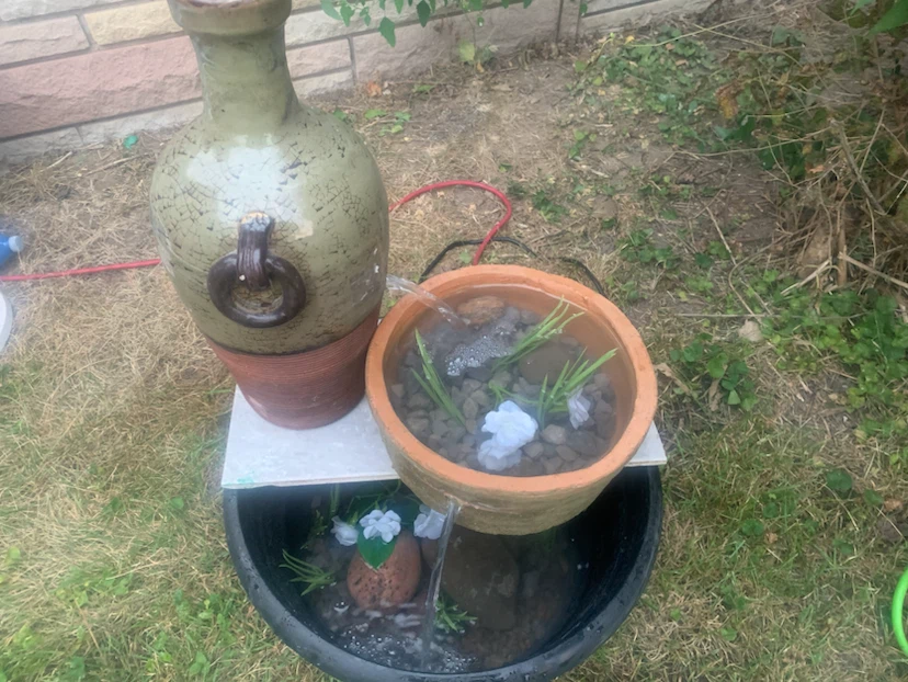 Ceramic Tiered Garden Water Fountain
