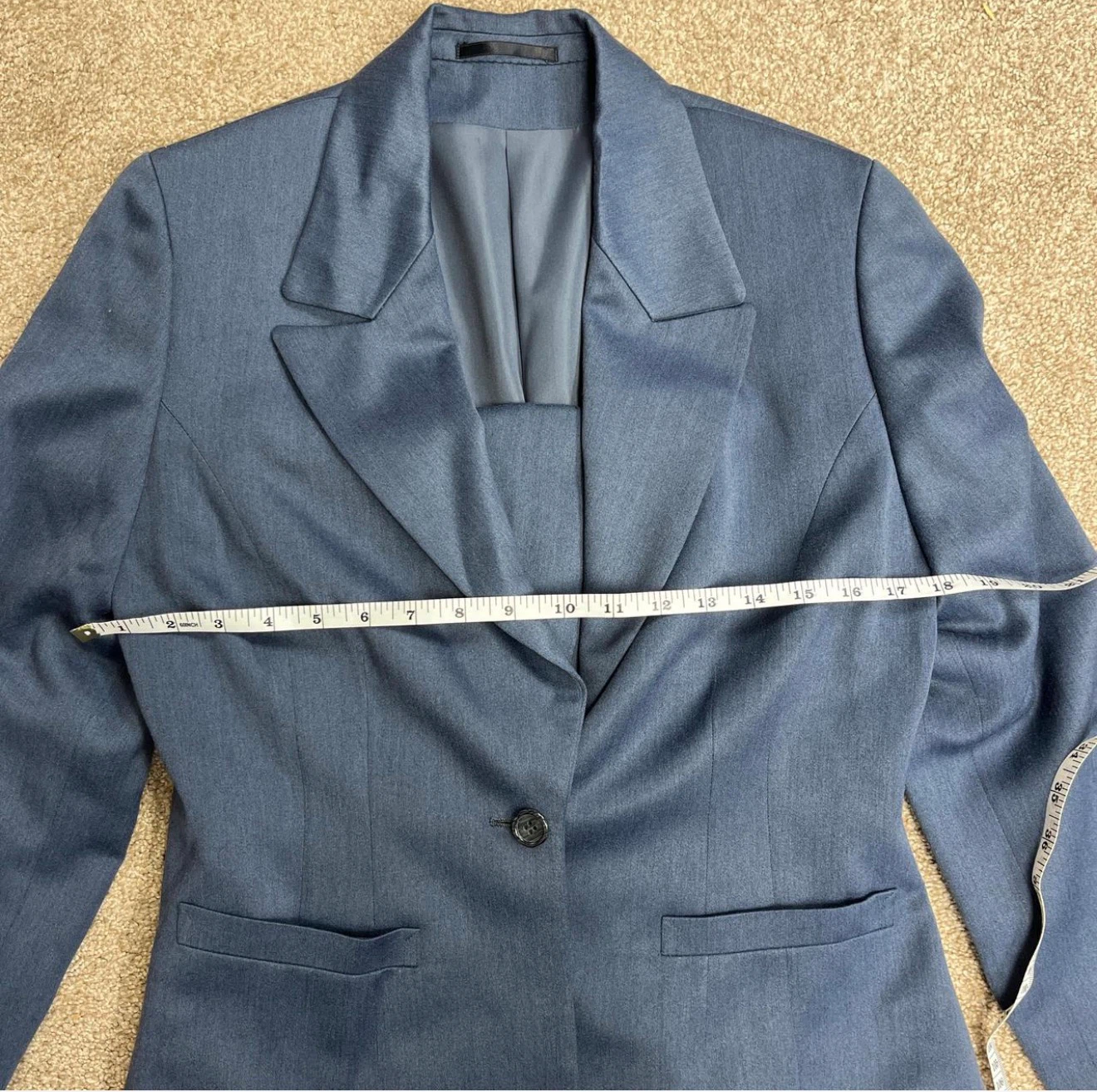 Wool Blue Blazer and Pants Set - photo 3