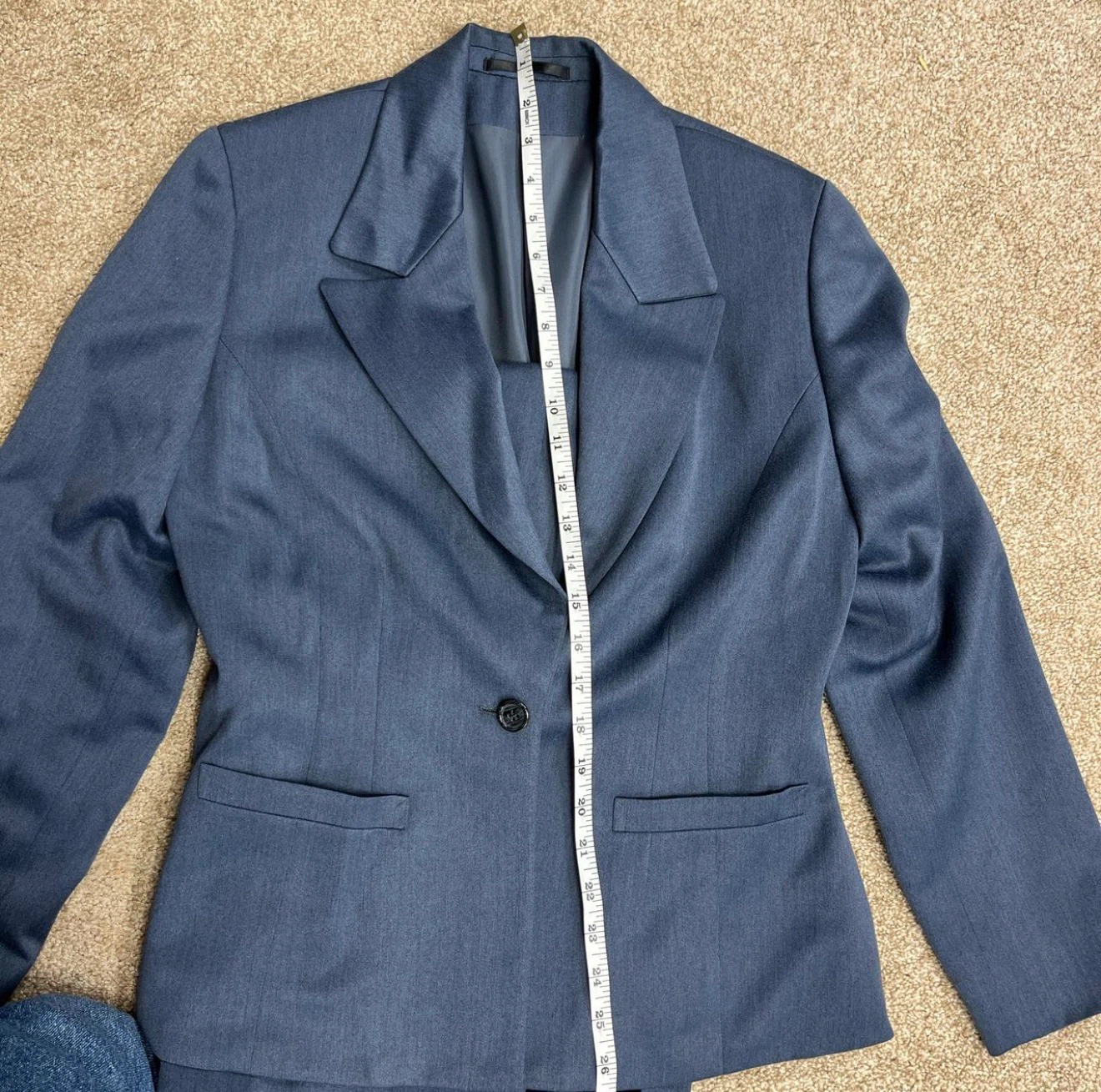 Wool Blue Blazer and Pants Set - photo 4