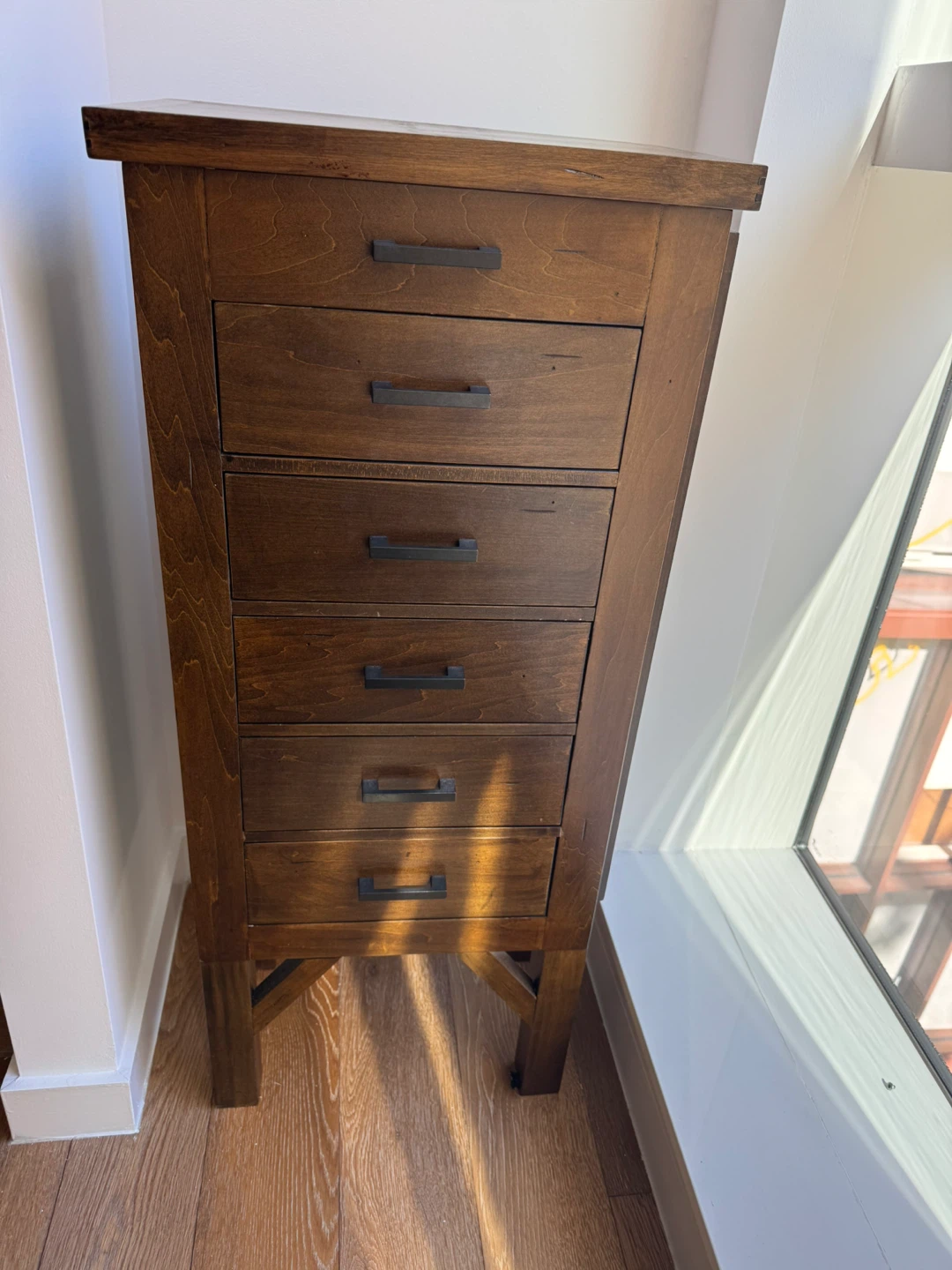 Tall Wooden Drawer Chest