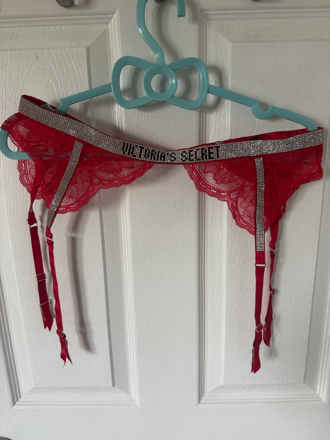Victoria's Secret Red Rhinestone Garter Belt - photo 2