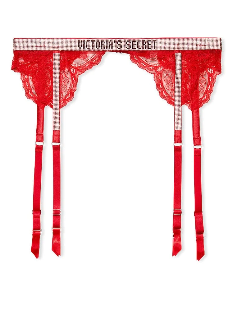 Victoria's Secret Red Rhinestone Garter Belt - photo 3