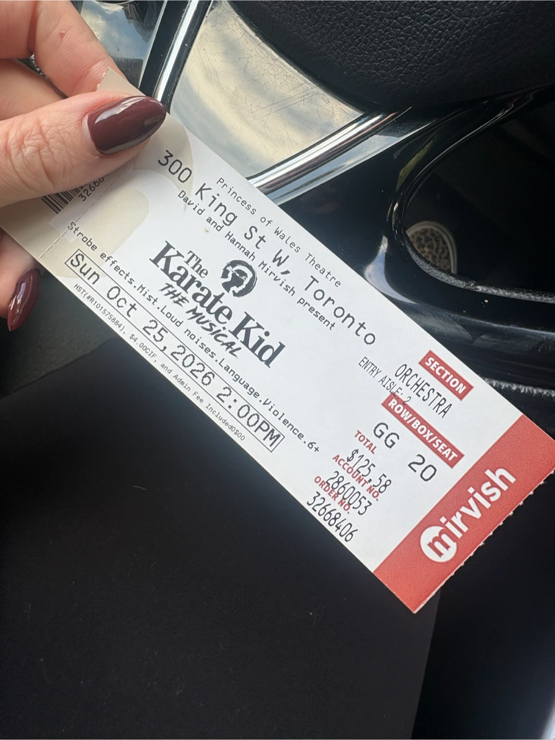 The Karate Kid The Musical Ticket - Oct 25 2026