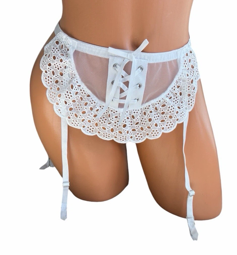 Victoria's Secret Dream Angels White Garter Belt