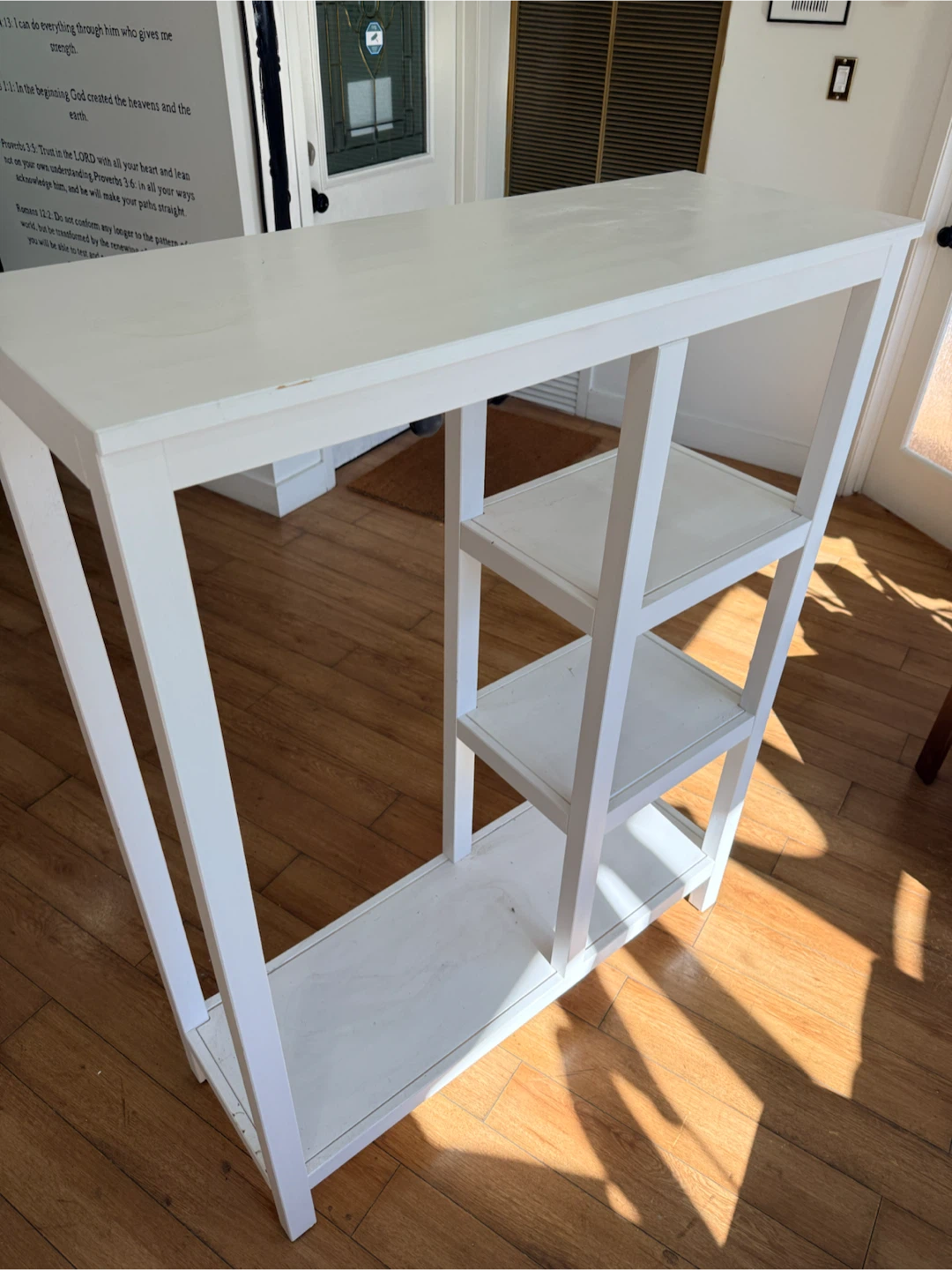 White Entryway Shelf and Coat Rack