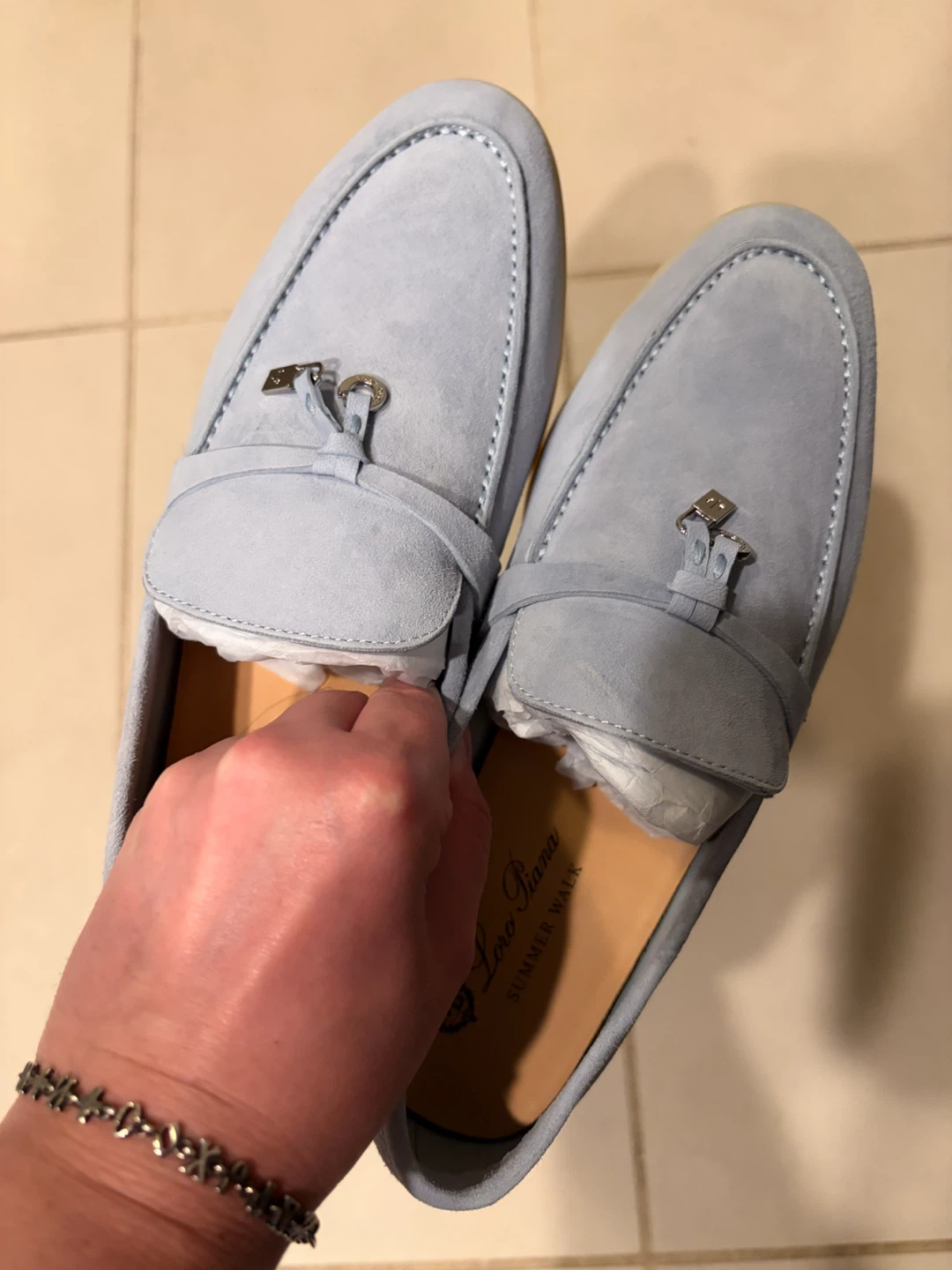 Loro Piana Loafers Light Blue
