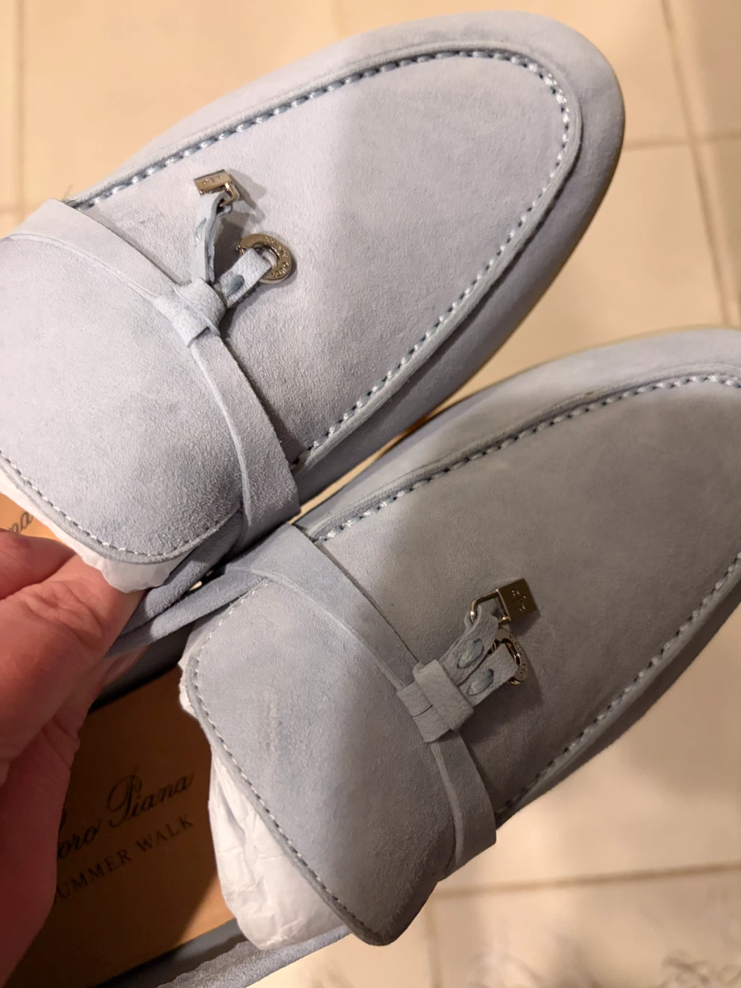 Loro Piana Loafers Light Blue - photo 5