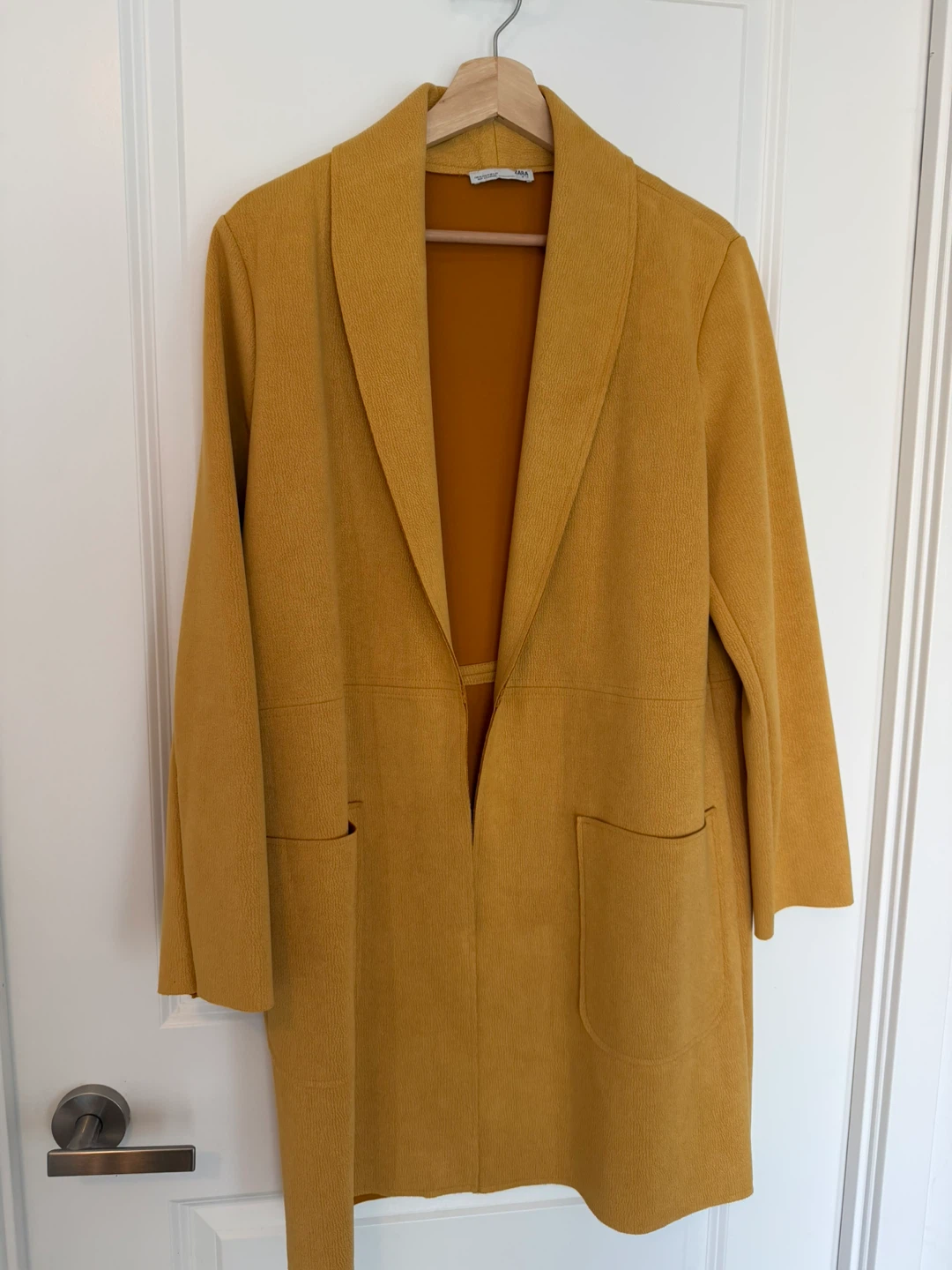 Zara Mustard Yellow Long Blazer