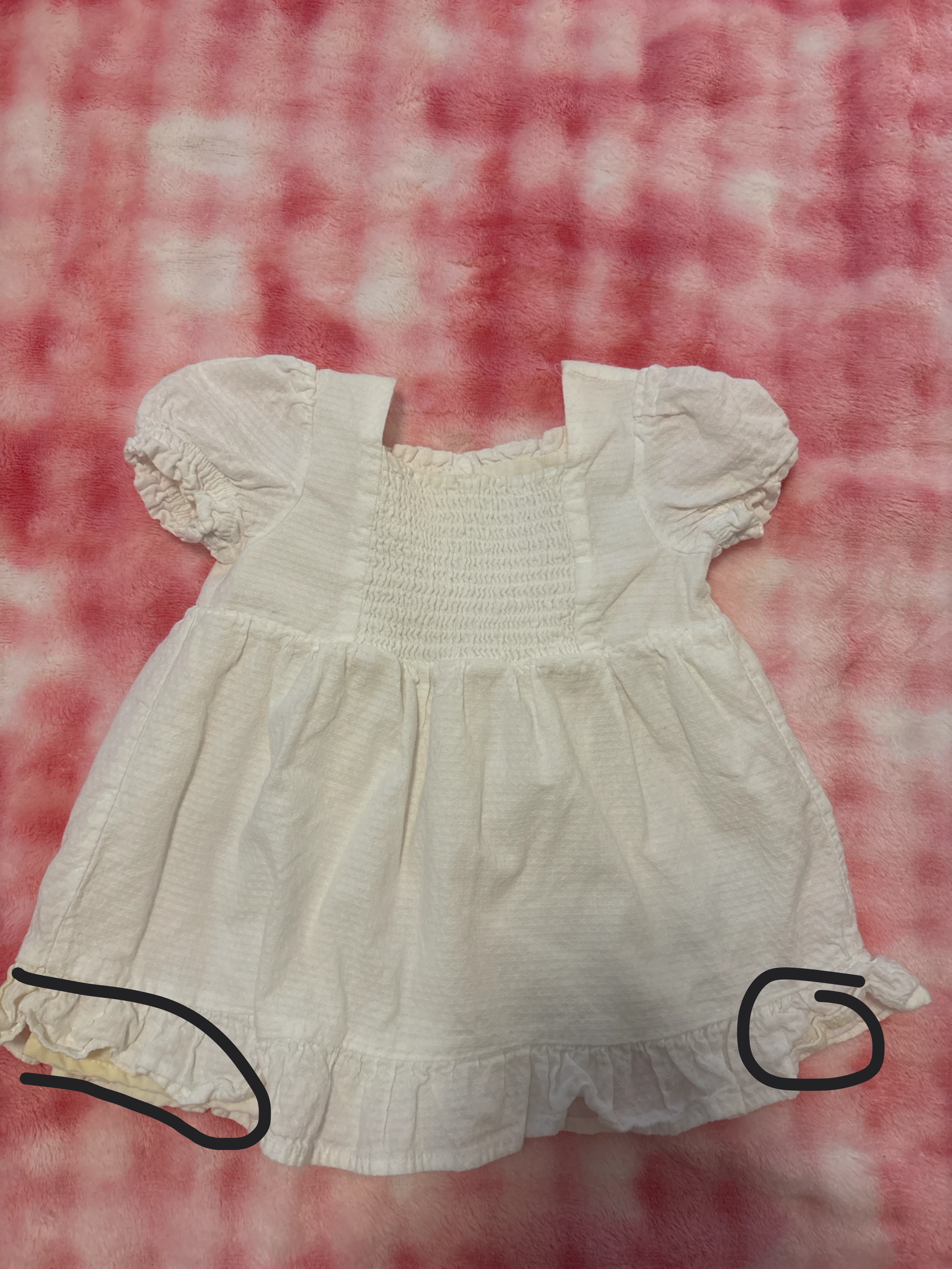 White Toddler Smocked Dress
