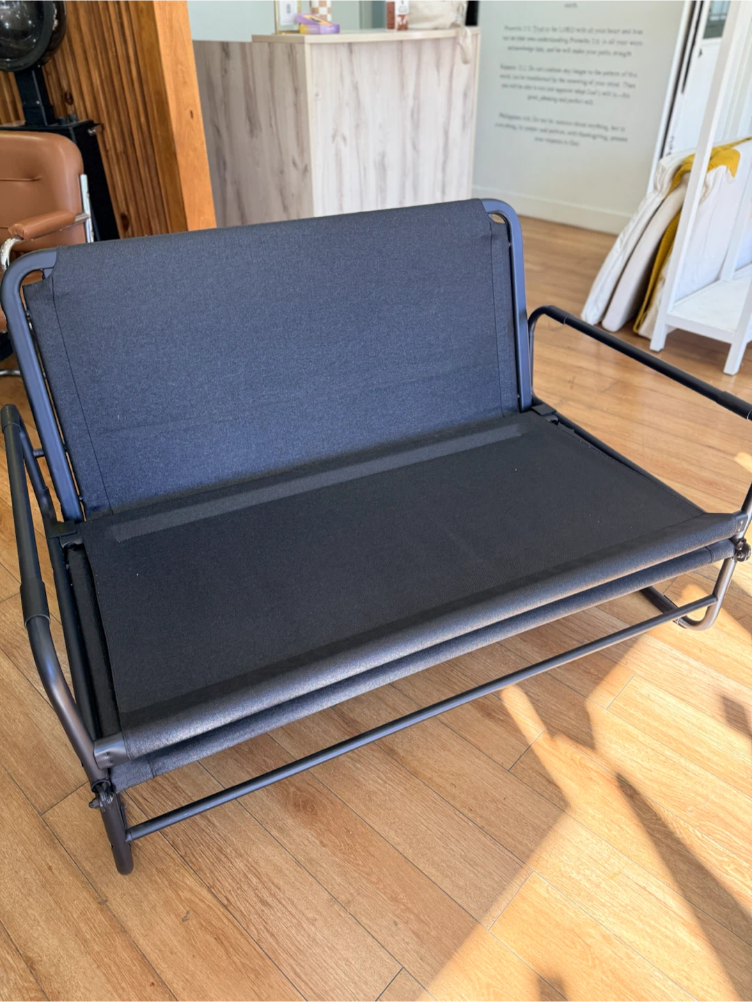 Black Folding Cot