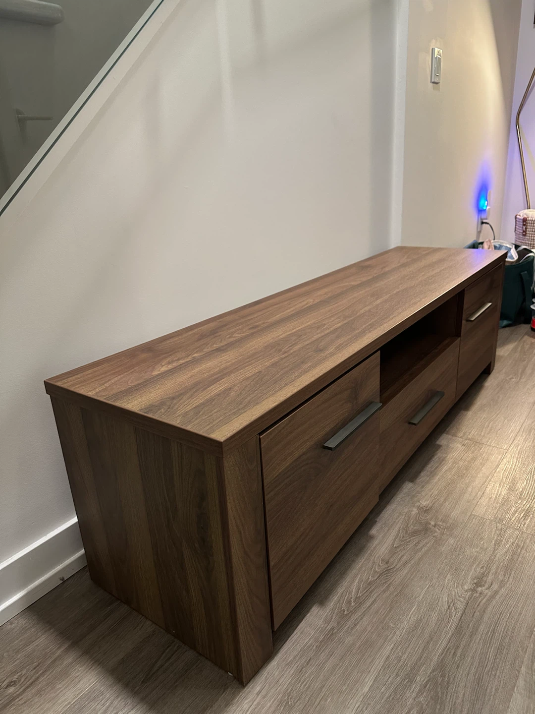 Structube Walnut Wood TV Media Console - photo 3