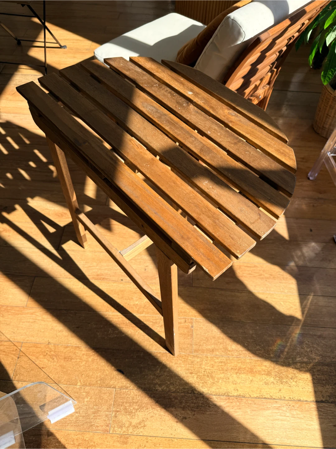 Folding Wood Bistro Table and Chair Set - photo 3