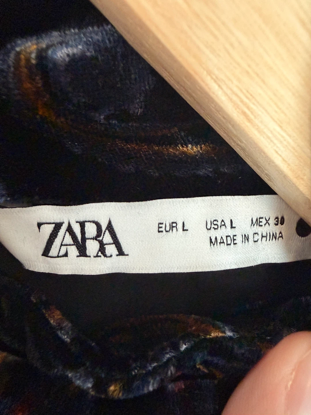 Zara Black Paisley Velvet Dress - photo 5