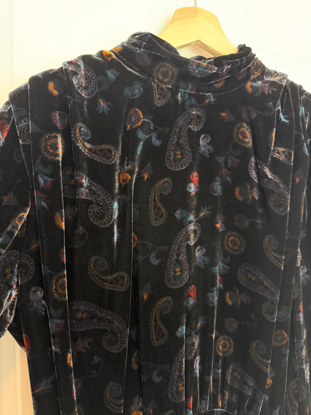 Zara Black Paisley Velvet Dress - photo 2