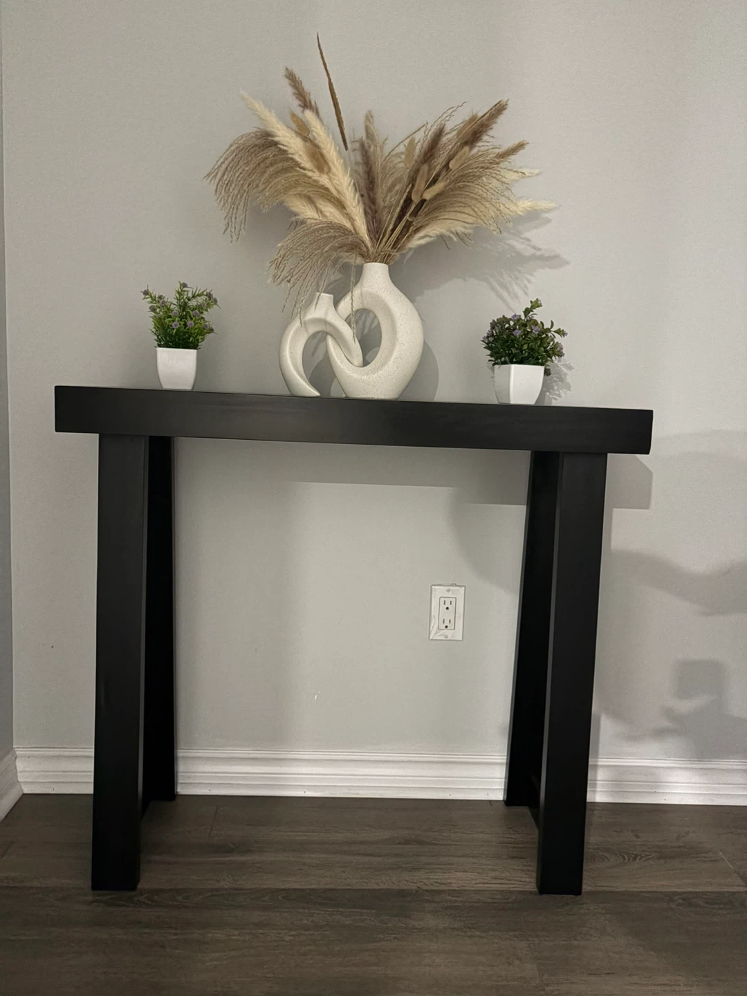 Black console table