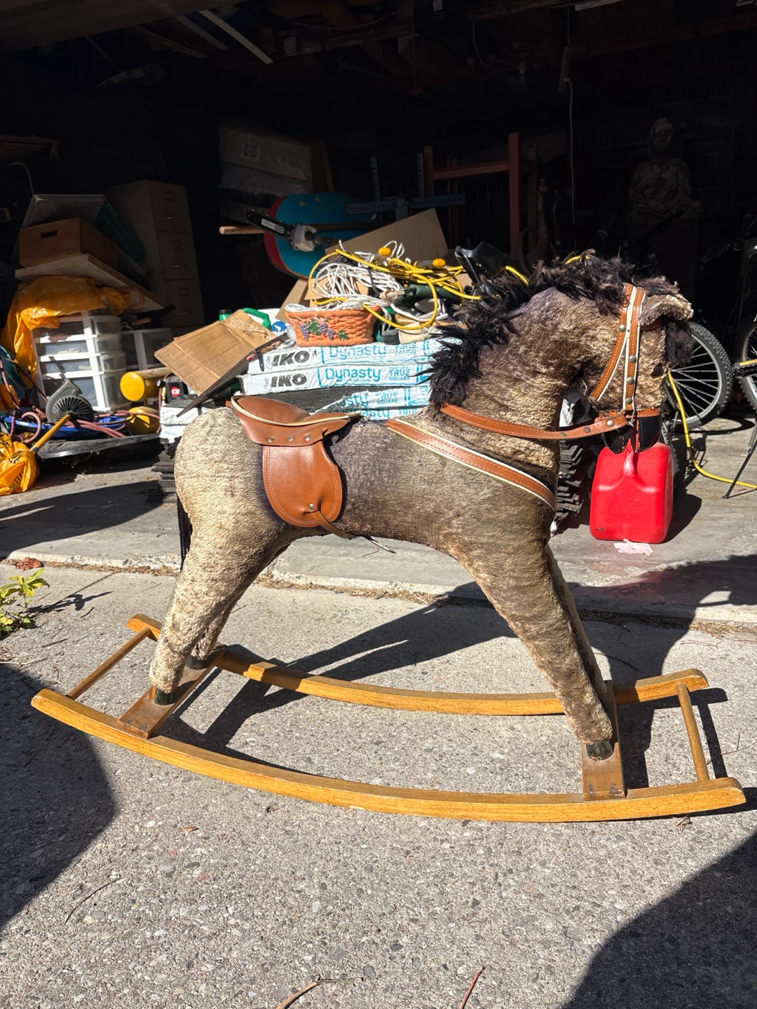 Vintage Style Plush Rocking Horse