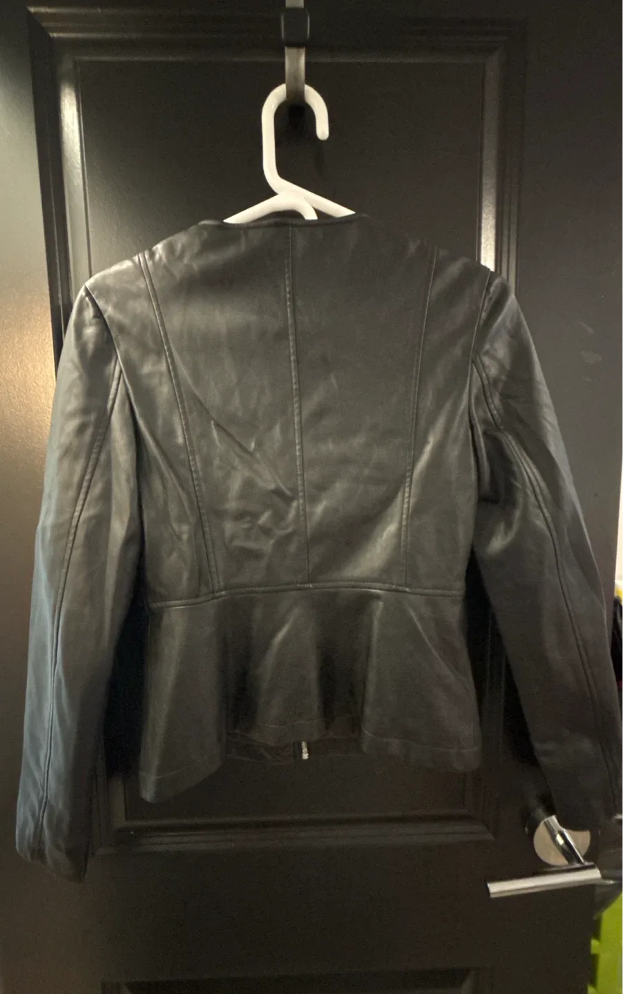 Zara Black Faux Leather Jacket - photo 2