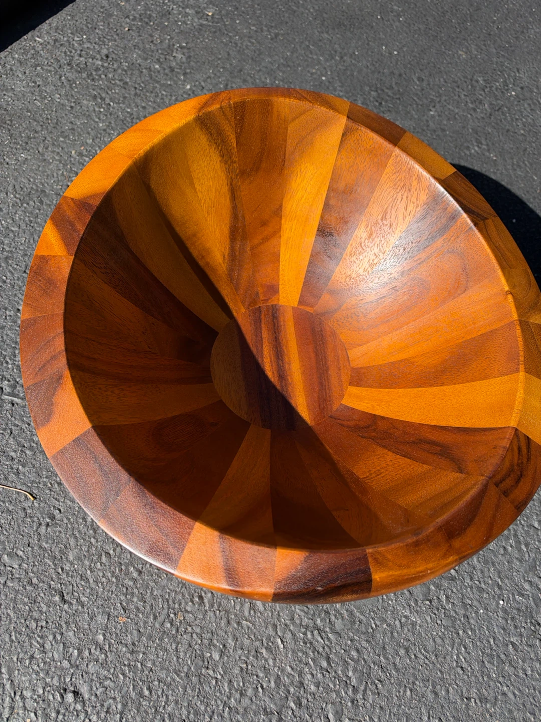 Wooden Salad Bowl with Serving Utensils