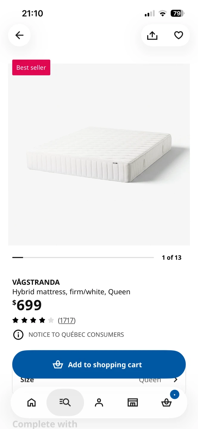IKEA SLATTUM Upholstered Bed Frame - Full - photo 2
