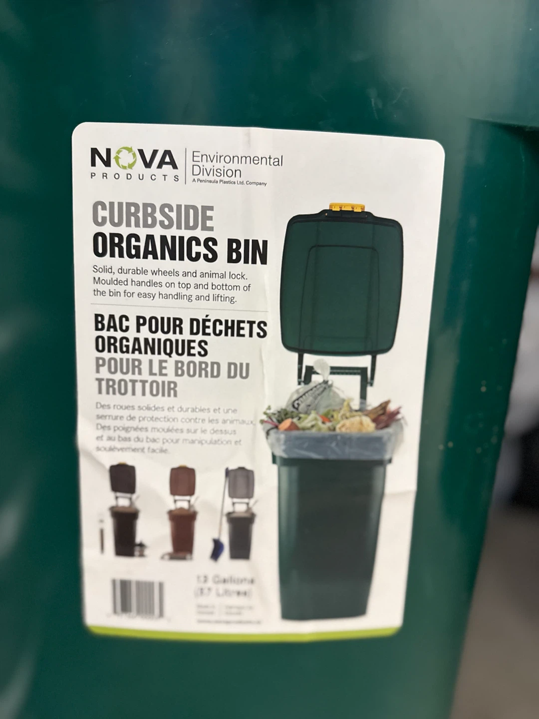 Nova Products 57L Curbside Organics Bin - photo 2