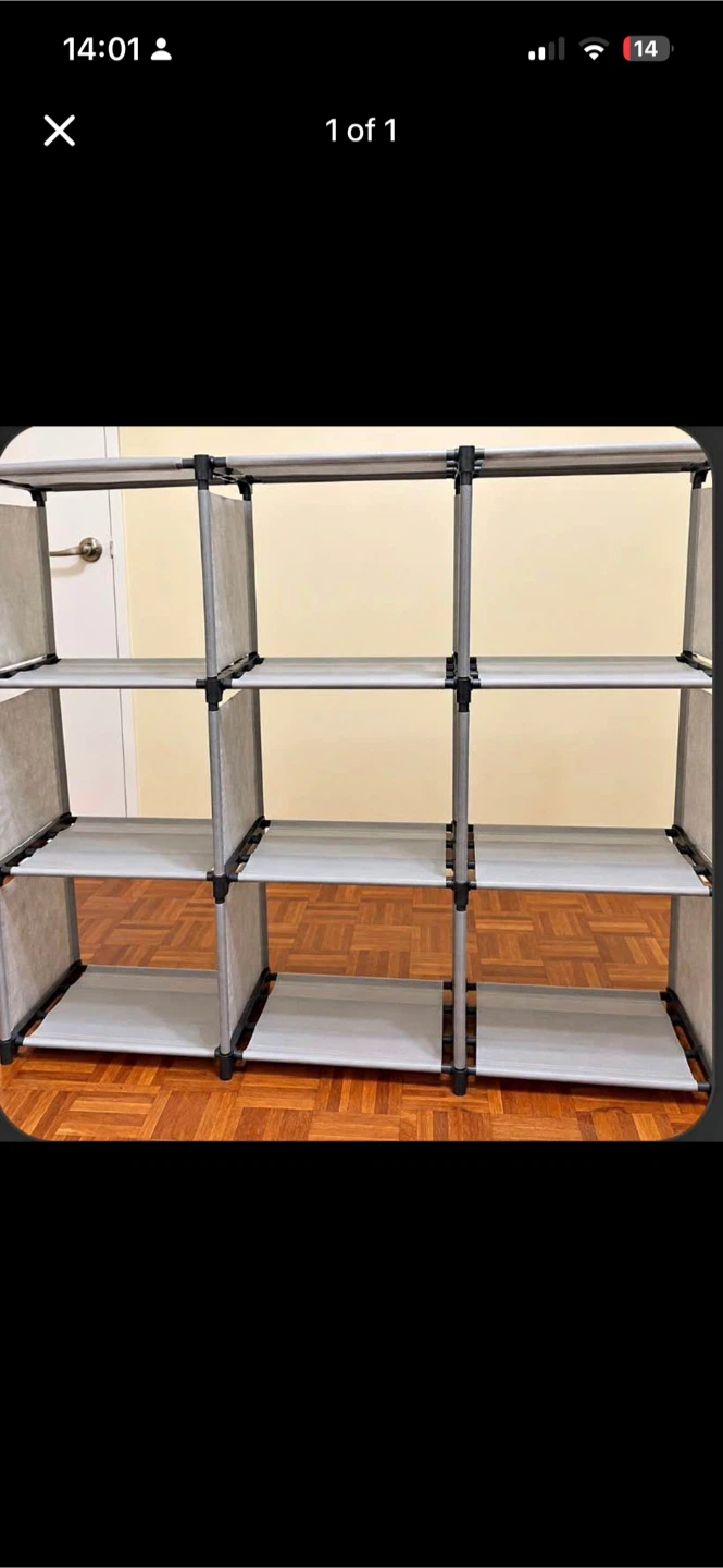 Modular Grey Storage Shelf Unit