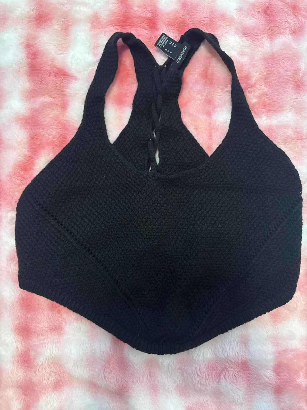 Forever 21 Black Knit Crop Top