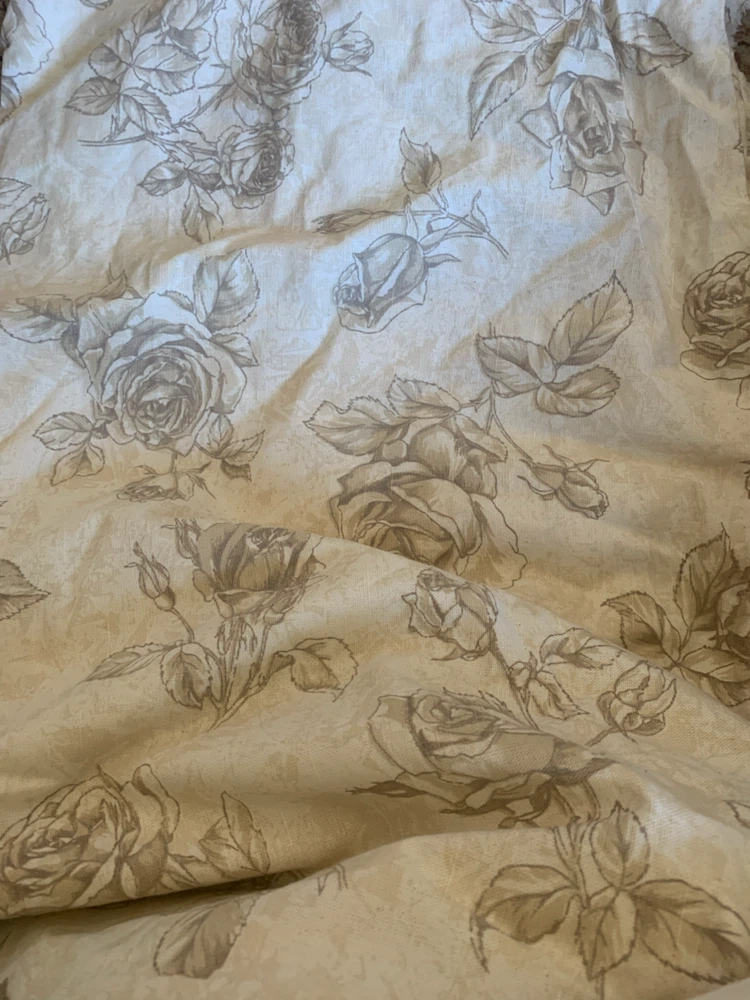 Vintage Floral Print Cotton Fabric