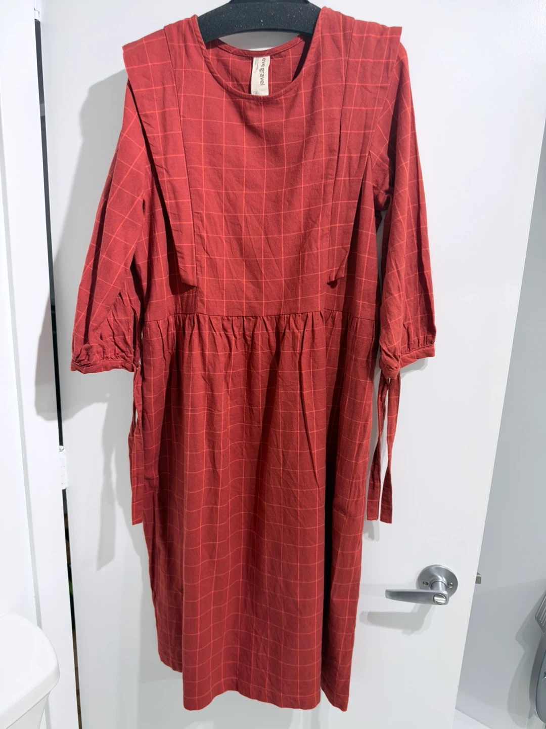 Eve Gravel Red Plaid Dress