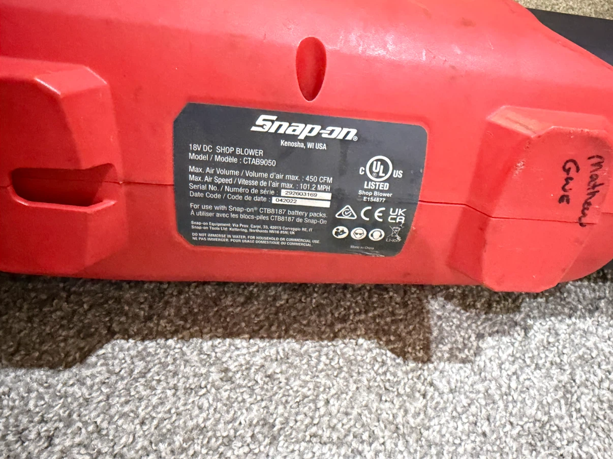 Snap On leaf blower with battery - photo 3