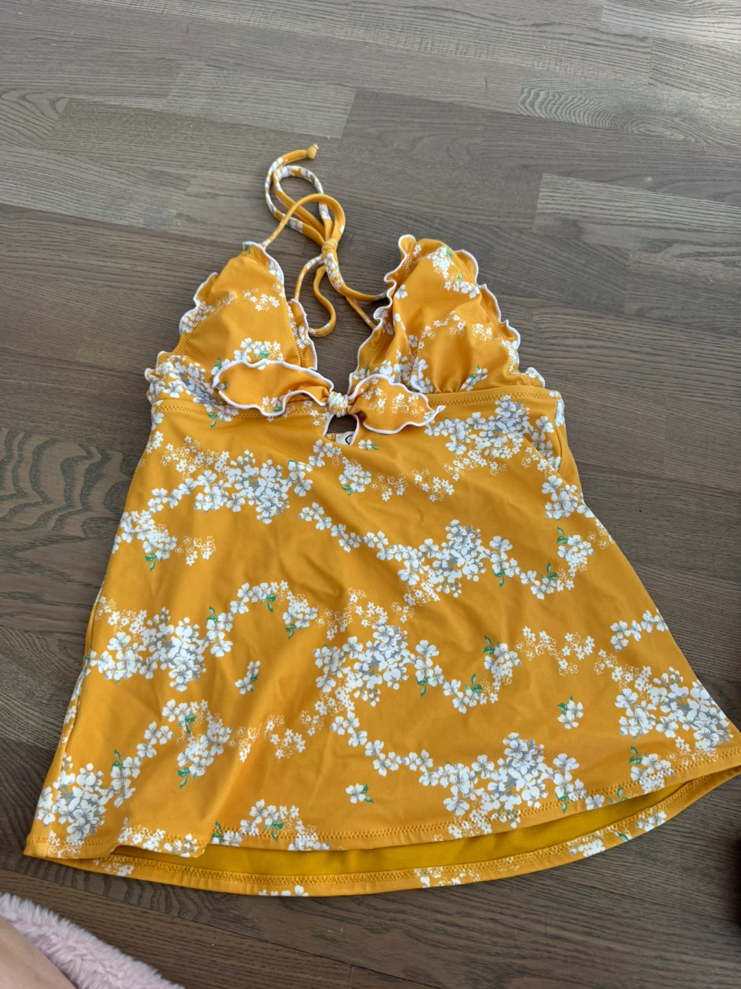 new：designer’s Floral Halter Tankini Top - photo 3