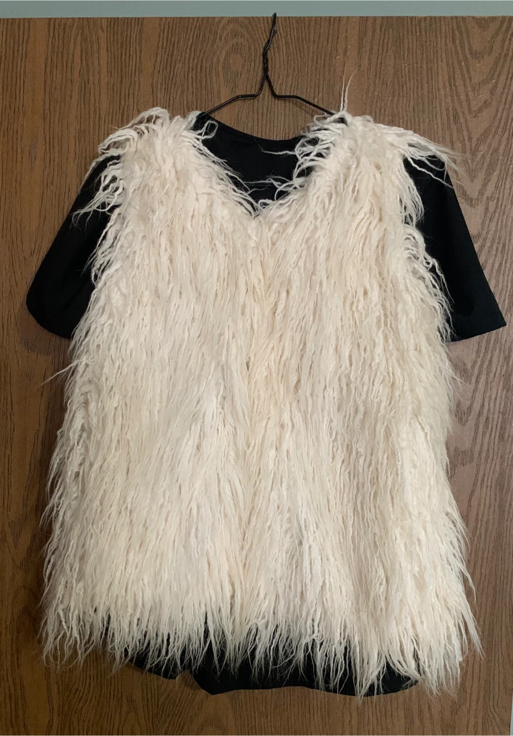 Cream Faux Fur Vest