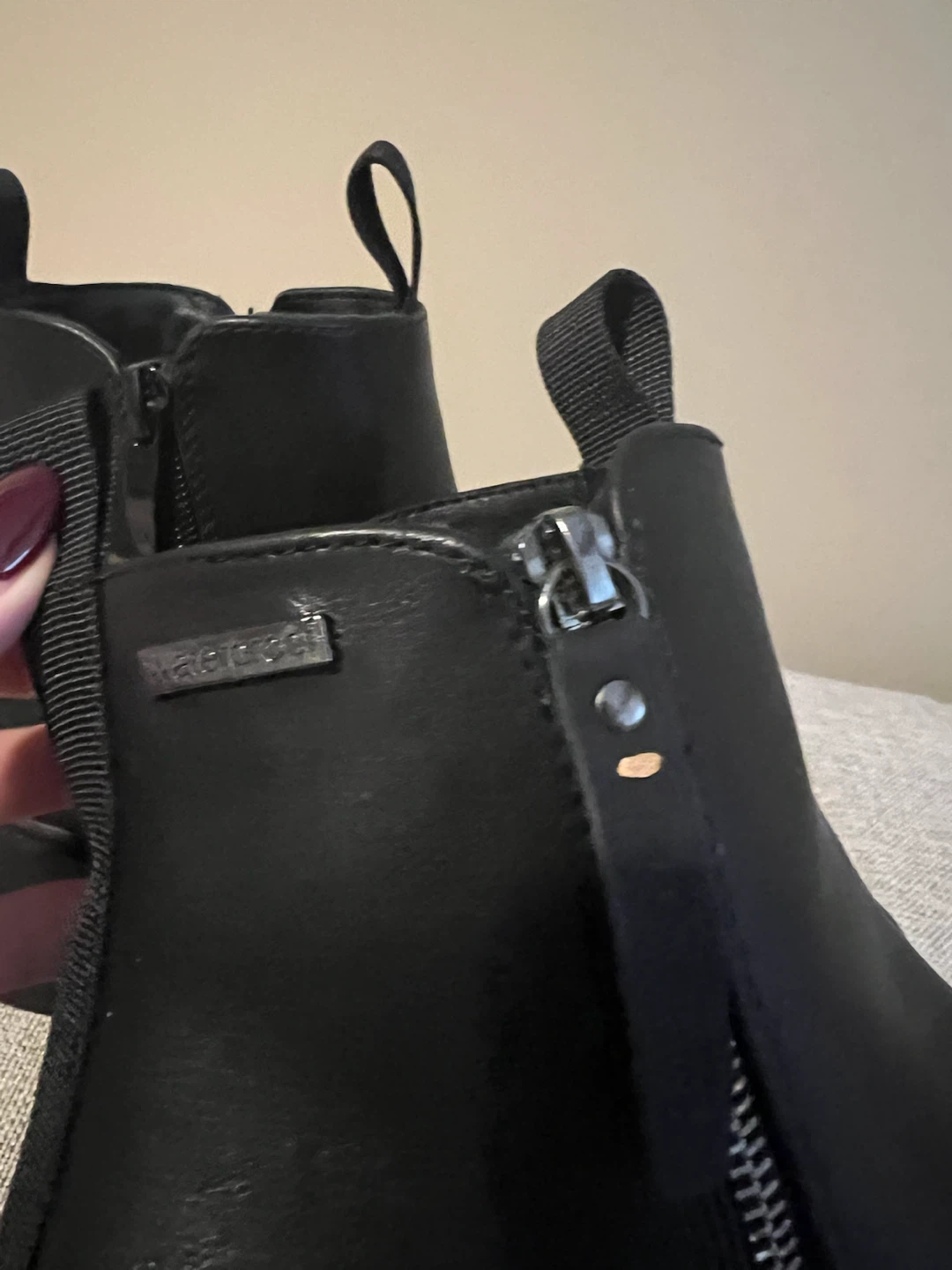 Black Chunky Wedge Ankle Boots – Size 39 - photo 2