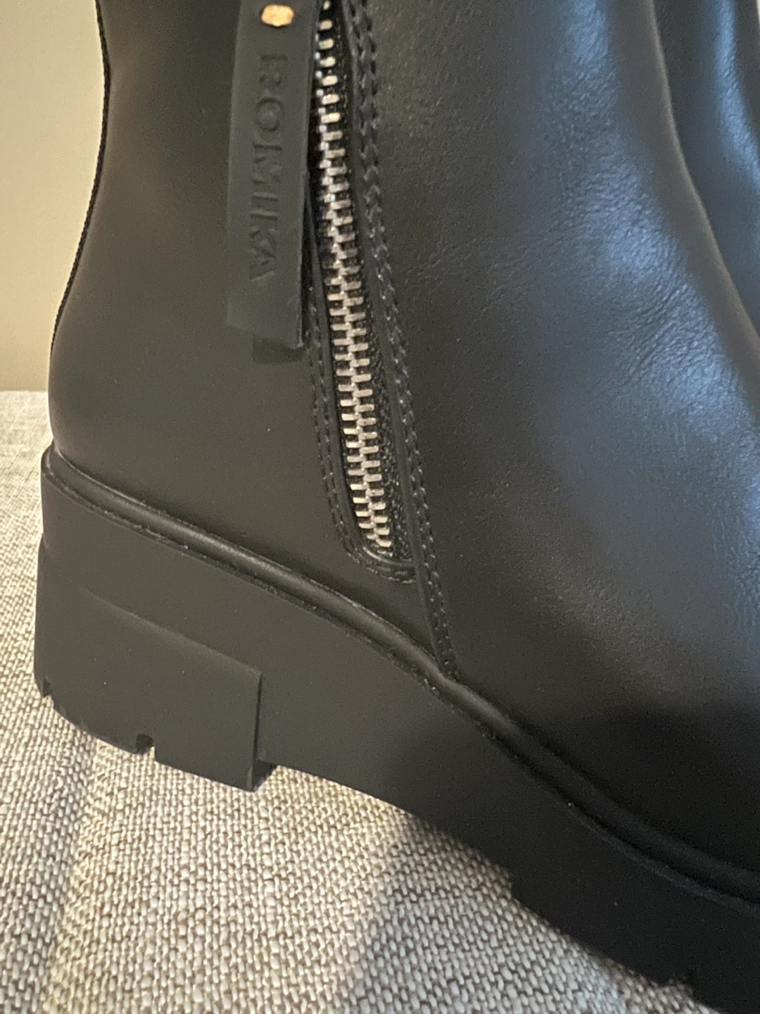 Black Chunky Wedge Ankle Boots – Size 39 - photo 3