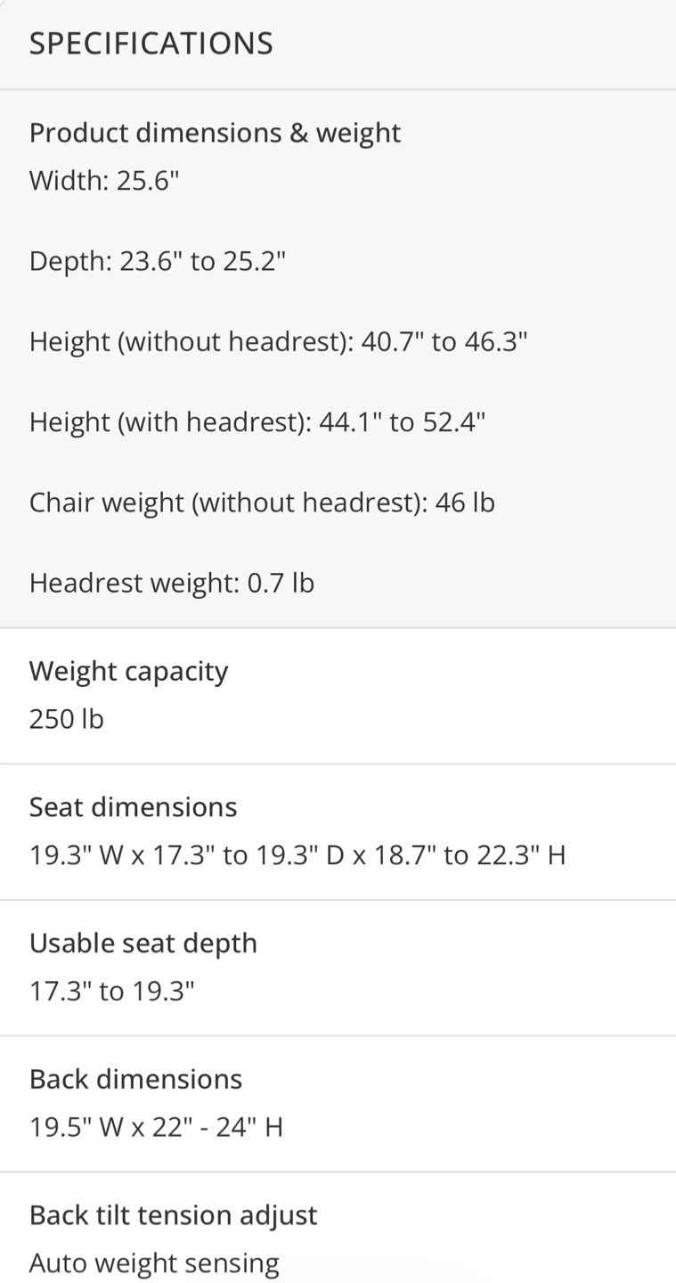 Uplift ergonomic desk chair with headrest - photo 4