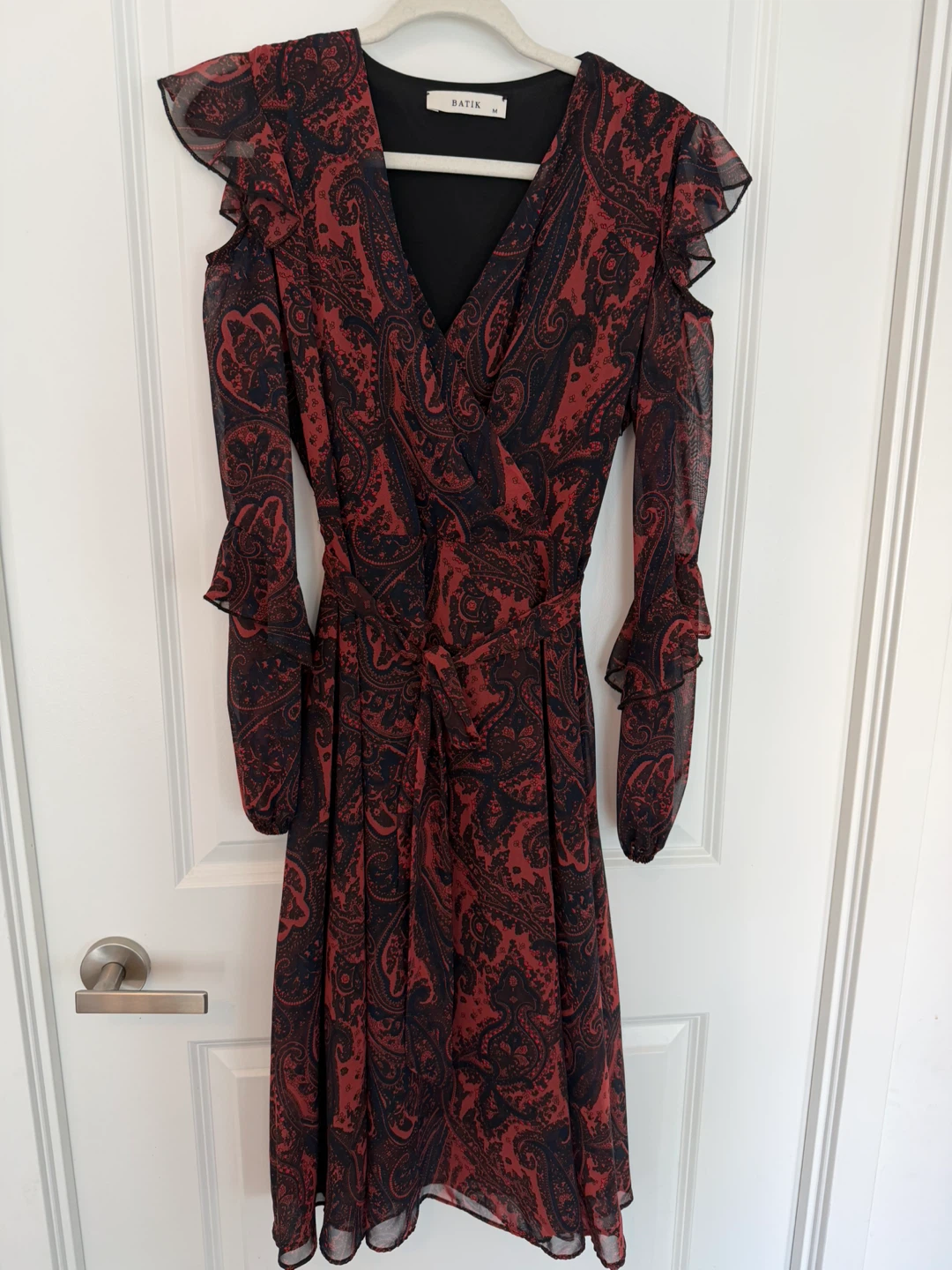 Batik Paisley Wrap Dress