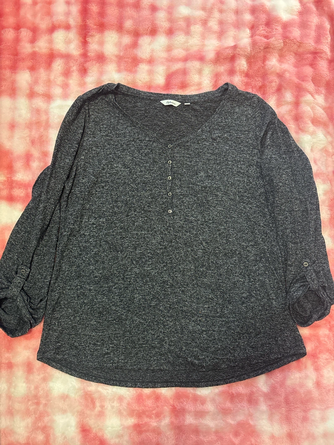 Refining Charcoal Grey Henley Top