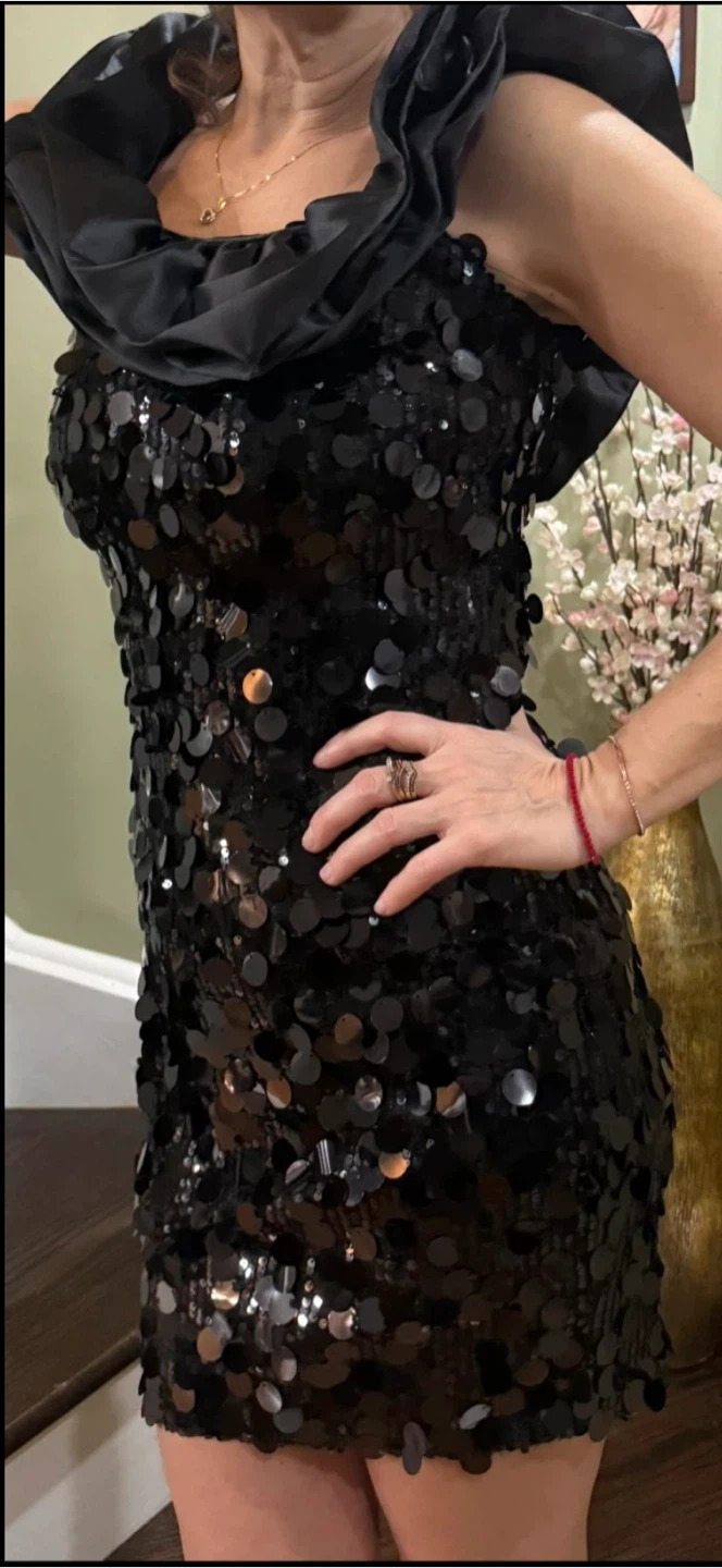 Le Chateau Black Sequin Dress