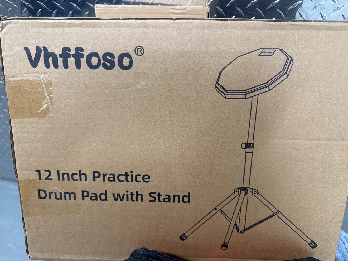 Vhffoso 12 Inch Practice Drum Pad with Stand