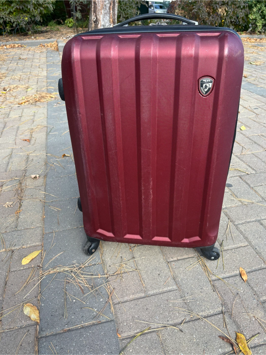Medium Check In Heys Luggage Spinner Suitcase - Maroon