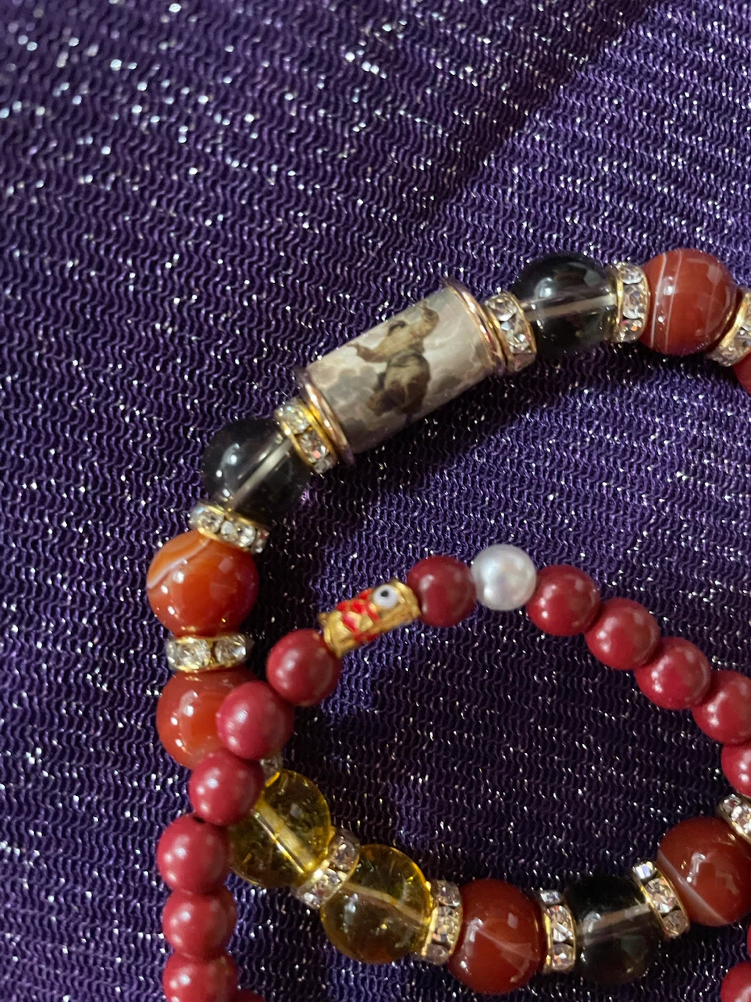 Set of Two 8mm Natural Beaded Bracelets - photo 3