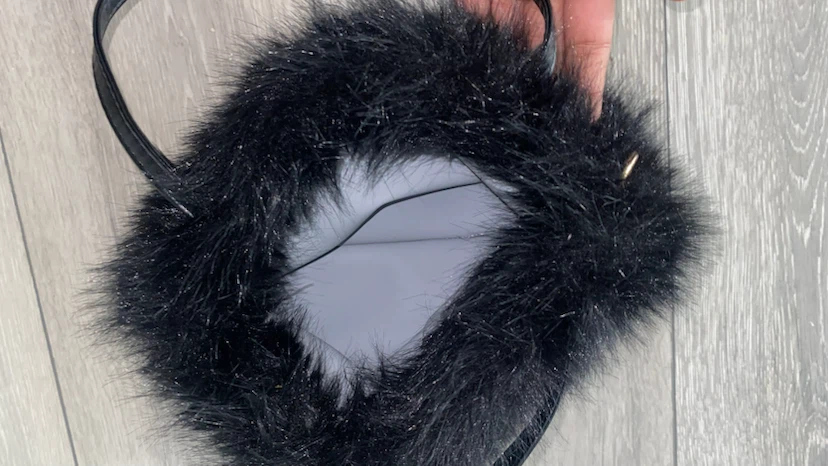 Black Faux Fur Handbag - photo 3