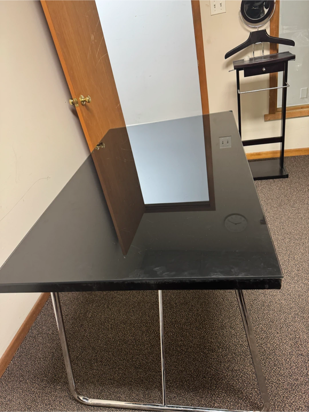 Modern Glass Top Desk