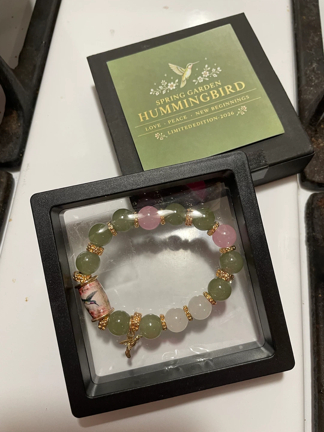 Spring Garden Hummingbird Bracelet