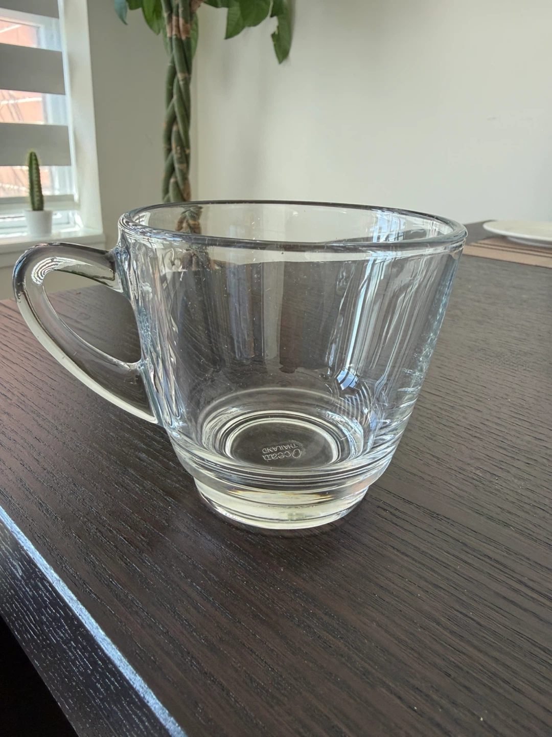 Clear Glass Cups & Saucers, Set of 6 - photo 2