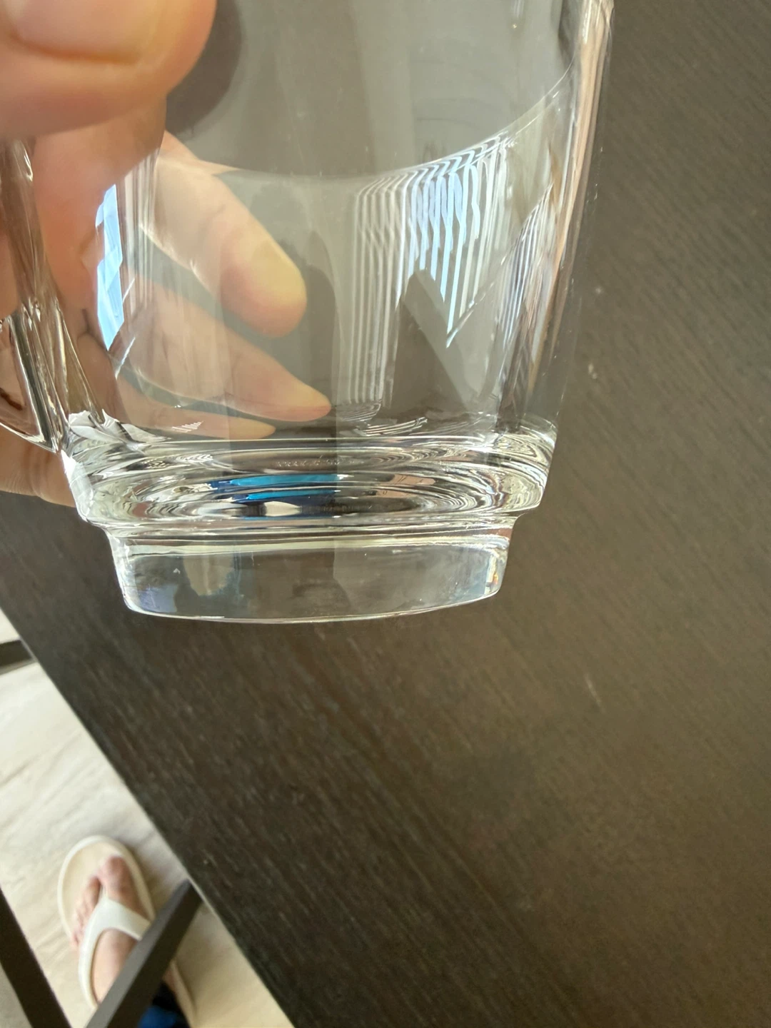Clear Glass Cups & Saucers, Set of 6 - photo 4