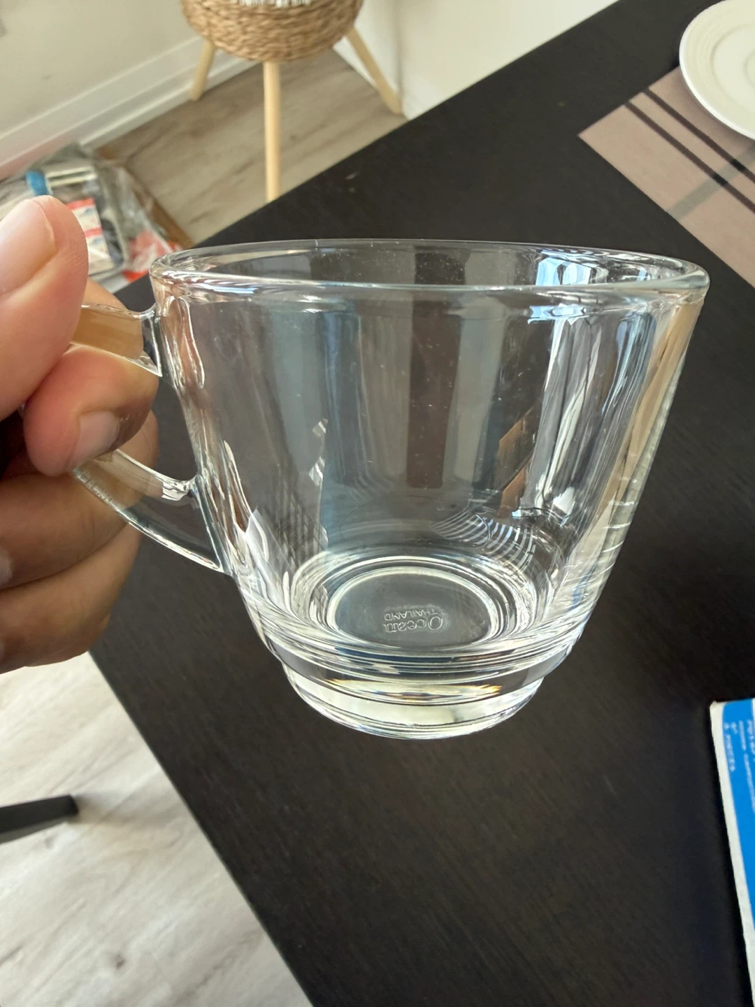 Clear Glass Cups & Saucers, Set of 6 - photo 5